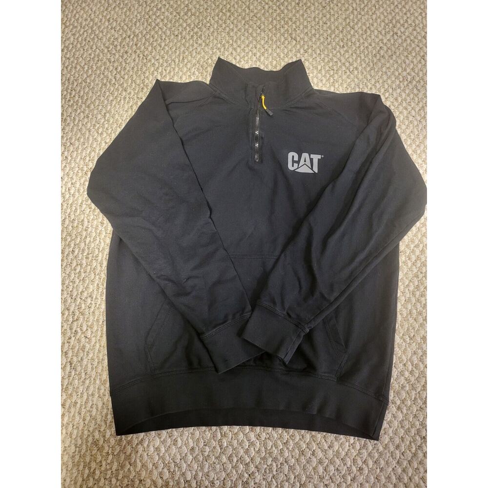 CAT Logo Mens Black Quarter Zip Size Large. See Pics For Any Imperfections